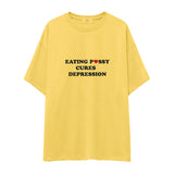 Eating Pussy Cures Depression Oversize Tişört