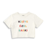 Kişiye Özel Baskılı Crop Tişört