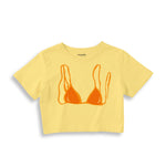 Orange Bikini Crop Tişört