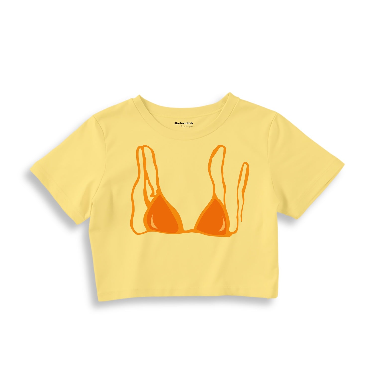 Orange Bikini Crop Tişört
