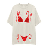 Red Bikini Oversize Tişört