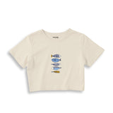 Marine Pattern Study Crop Tişört