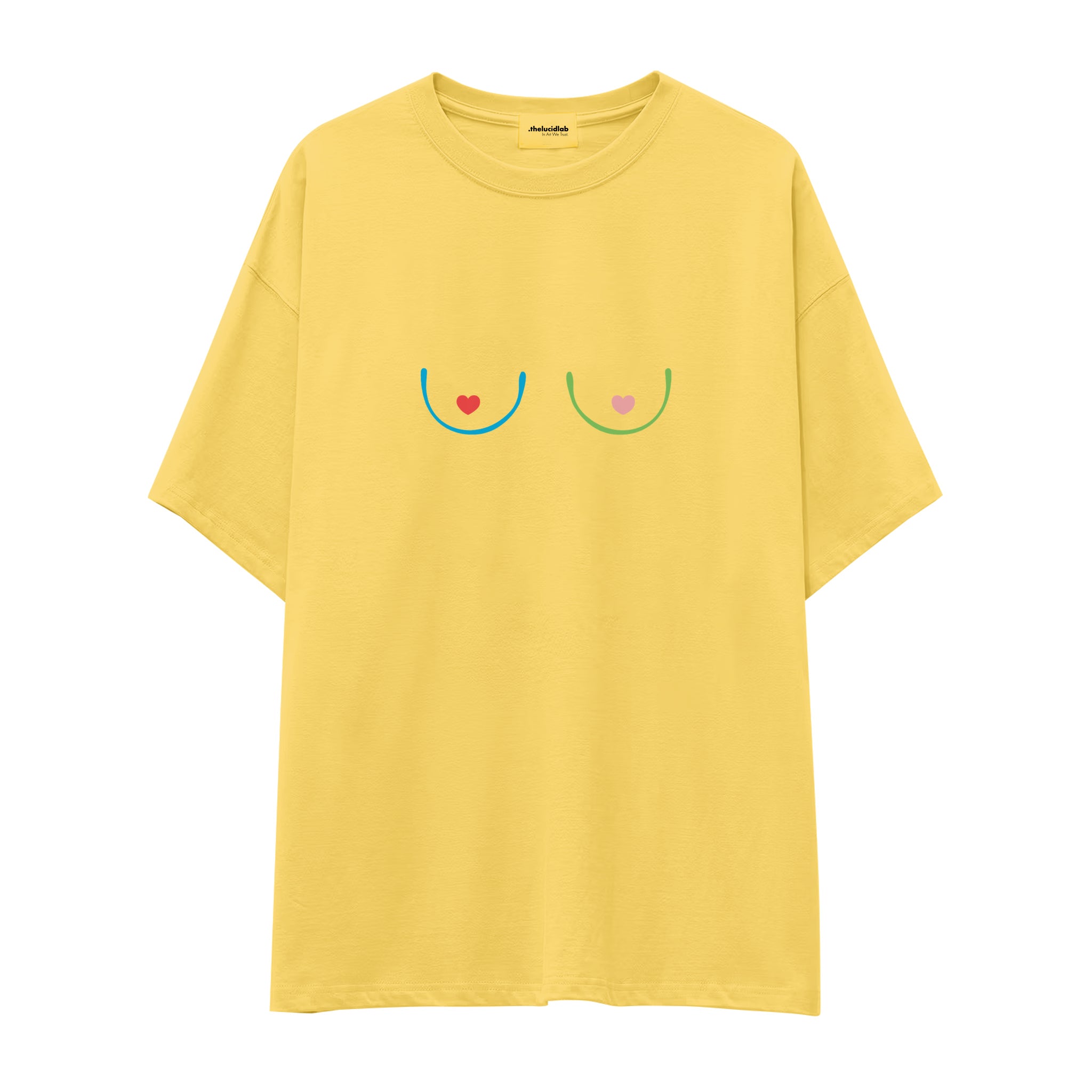 Boobs & Hearts Oversize Tişört