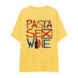 Pasta Sex Wine Oversize Tişört