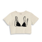 Black Bikini Crop Tişört