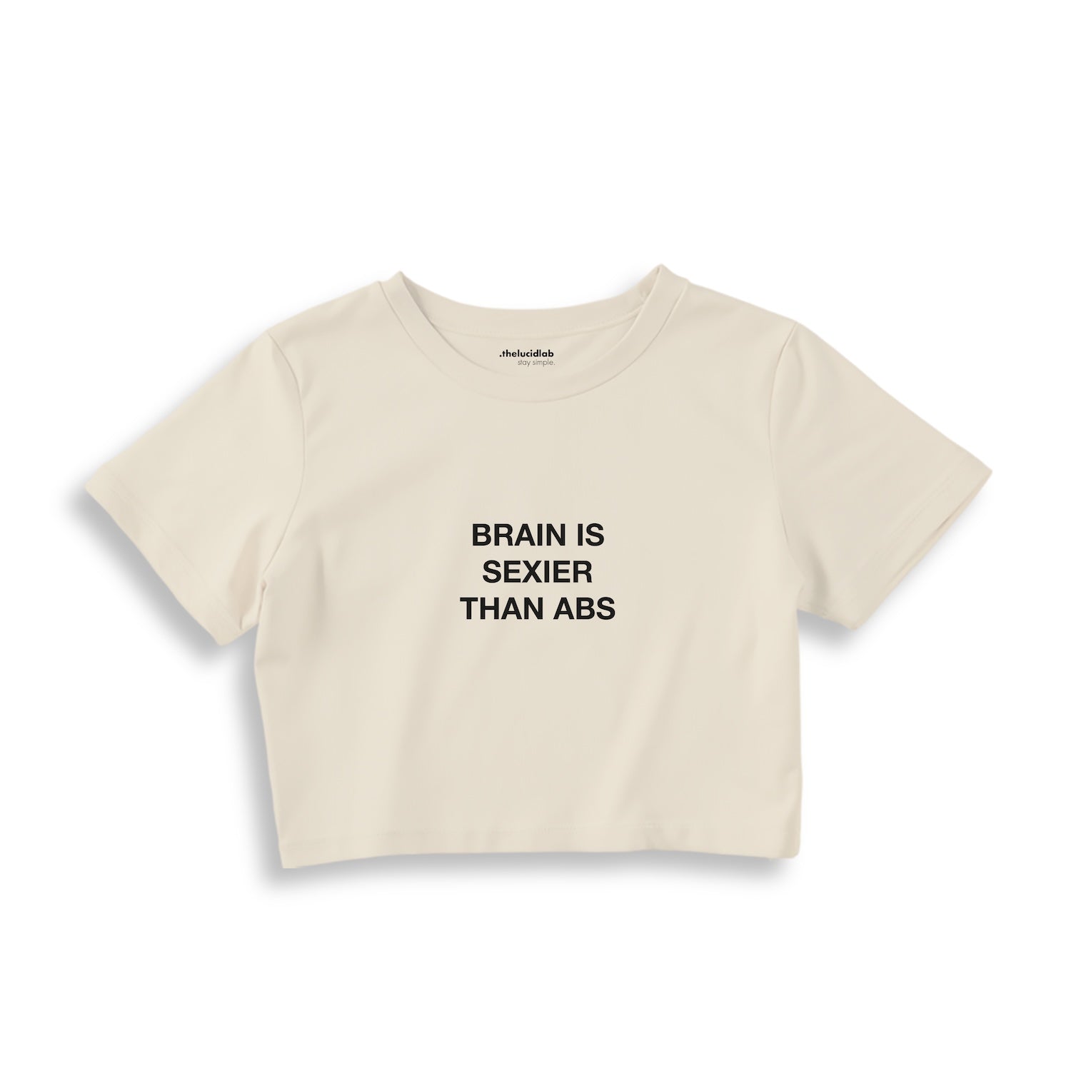 Brain Is Sexier Than Abs Crop Tişört