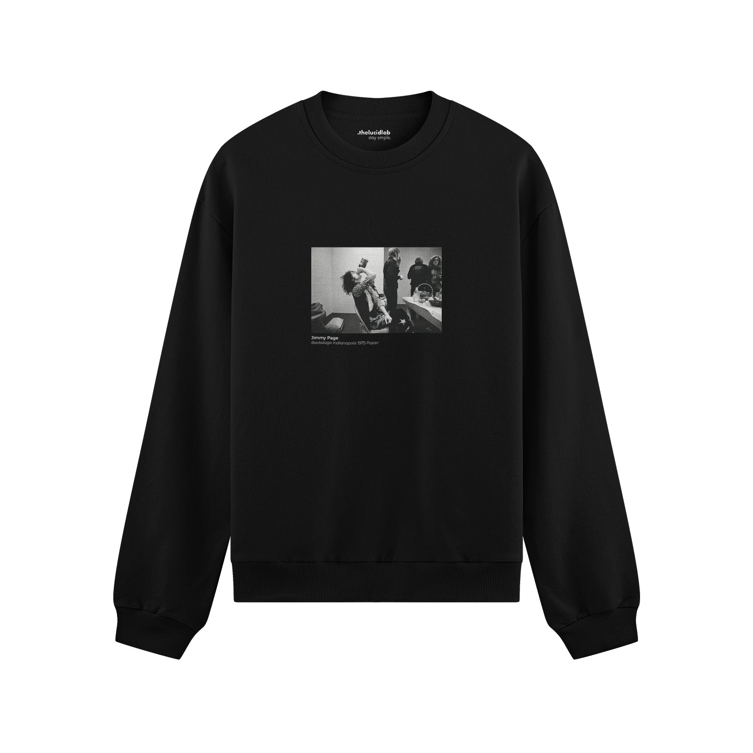 Jimmy Page Backstage Indianapolis 1975 Oversize Sweatshirt