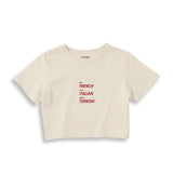 Kiss Flirt Marry Crop Tişört