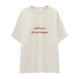 Soft Heart Sharp Tongue Oversize Tişört