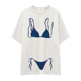 Navy Blue Bikini Oversize Tişört