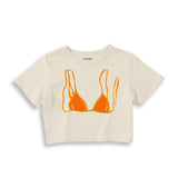 Orange Bikini Crop Tişört