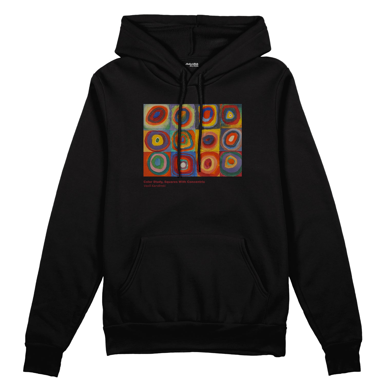 Color Study, Squares With Concentric Circles Oversize Hoodie
