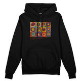 Color Study, Squares With Concentric Circles Oversize Hoodie