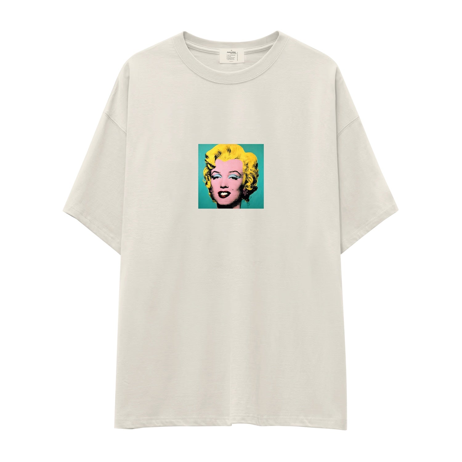 Andy Warhol / Marilyn Monroe Blue Oversize Tişört