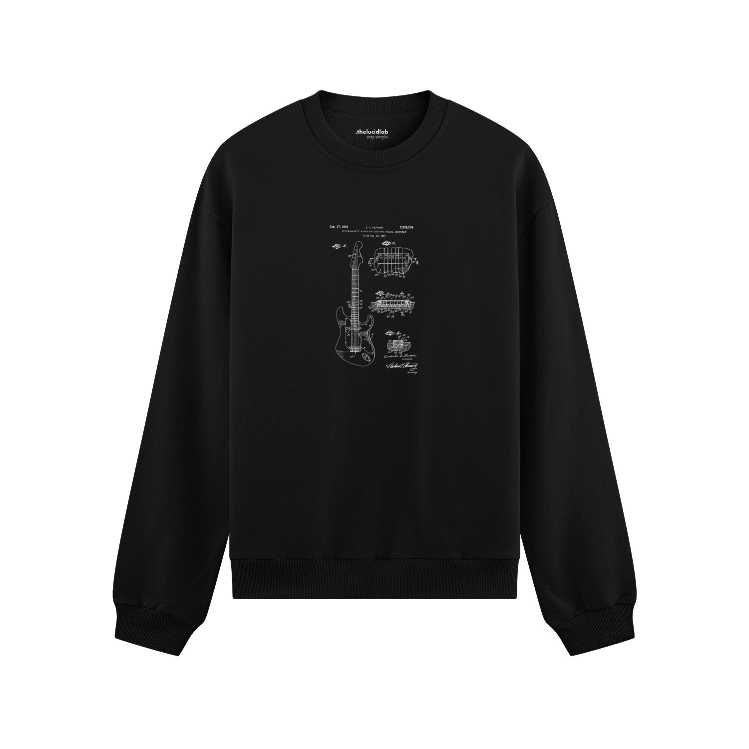 Fender Stratocaster Gitar Oversize Sweatshirt