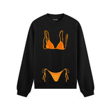 Orange Bikini Oversize Sweatshirt