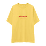 Kiss Now Talk Later Oversize Tişört