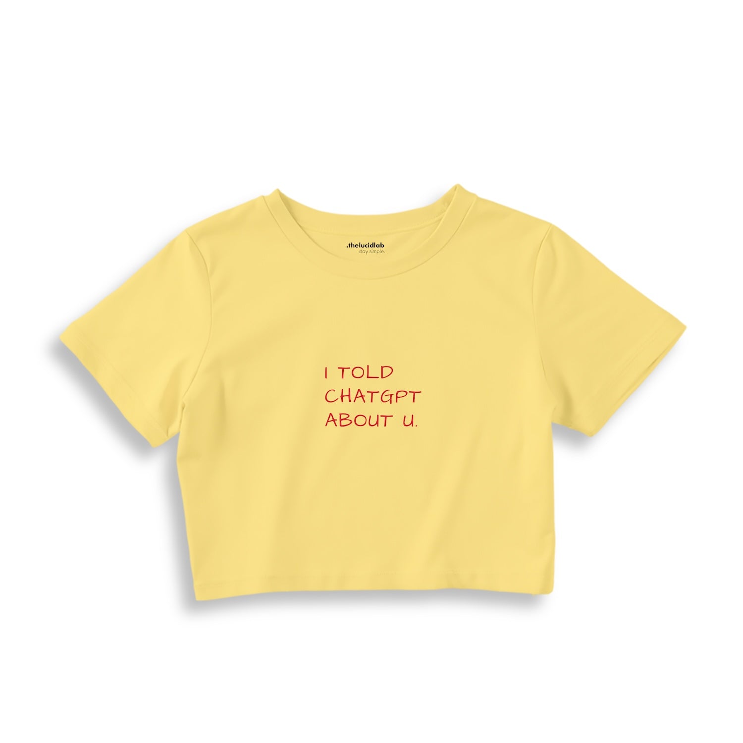 I Told ChatGPT About U Crop Tişört