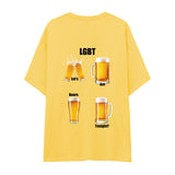 Lets Get Beers Tonight Oversize Tişört