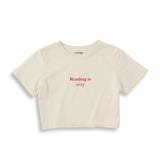 Reading Is Sexy Crop Tişört