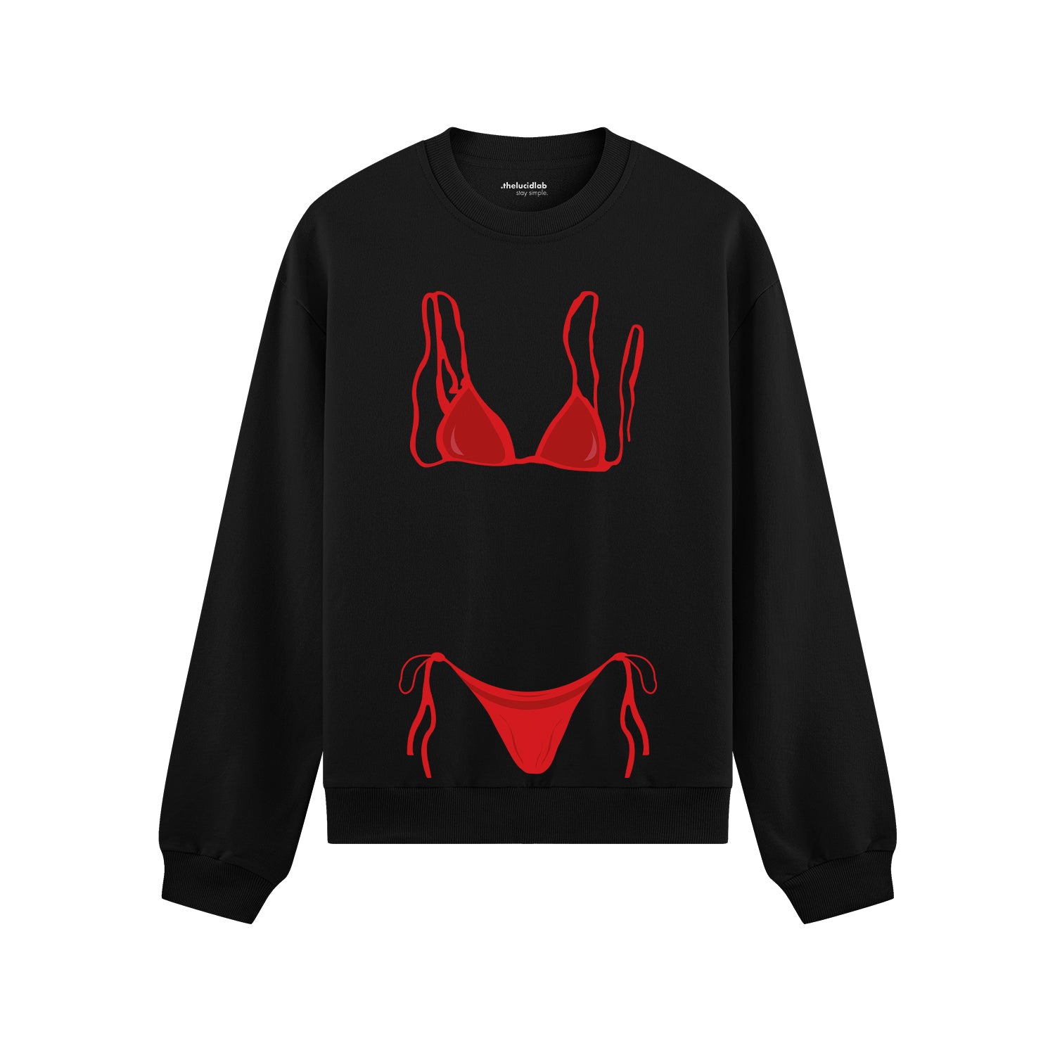 Red Bikini Oversize Sweatshirt