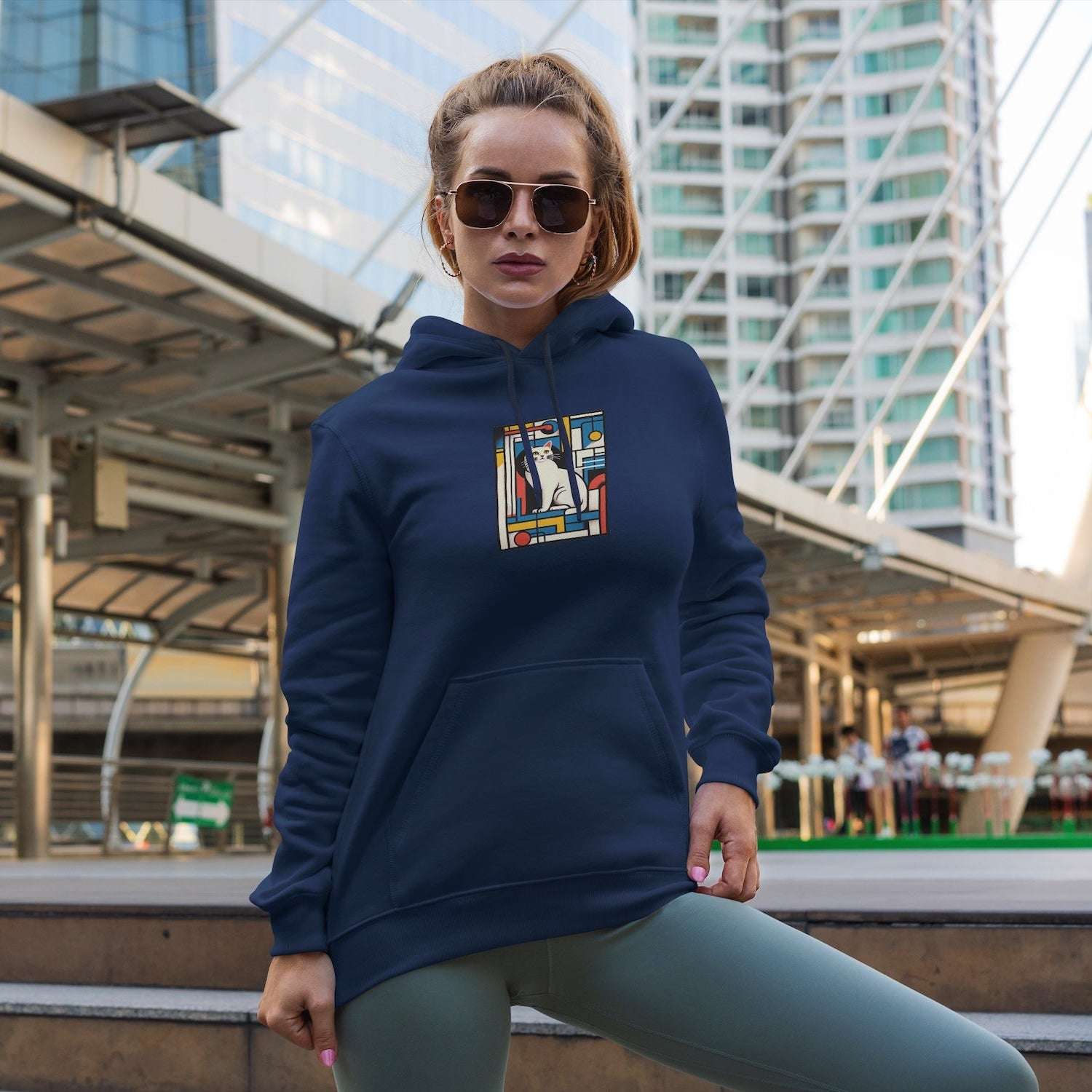 Bauhaus Cat Oversize Hoodie