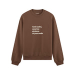 Fuck Nudes Oversize Sweatshirt Kahverengi Ön