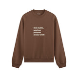 Fuck Nudes Oversize Sweatshirt Kahverengi Ön