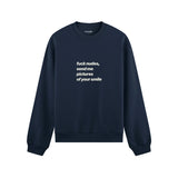 Fuck Nudes Oversize Sweatshirt Lacivert Ön