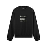 Fuck Nudes Oversize Sweatshirt Siyah Ön