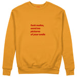 Fuck Nudes Sweatshirt Turuncu Ön