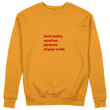 Fuck Nudes Sweatshirt Turuncu Ön