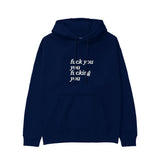 Fuck You Hoodie Lacivert Ön