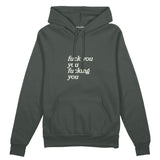 Fuck You Oversize Hoodie Antrasit Ön
