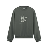 Fuck You Oversize Sweatshirt Antrasit Ön