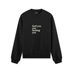 Fuck You Oversize Sweatshirt Siyah Ön