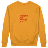 Fuck You Sweatshirt Turuncu Ön