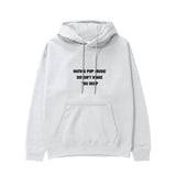 Hating Pop Music Hoodie Beyaz Ön