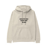Hating Pop Music Hoodie Krem Ön
