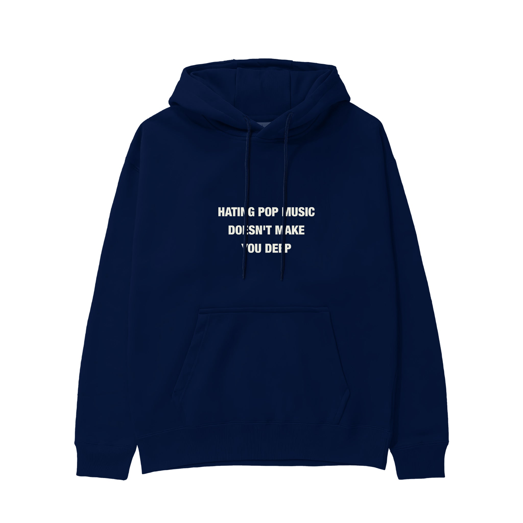 Hating Pop Music Hoodie Lacivert Ön