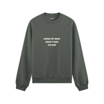 Hating Pop Music Oversize Sweatshirt Antrasit Ön
