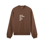 I Am Turkish Too Oversize Sweatshirt Kahverengi Ön