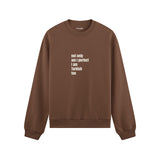 I Am Turkish Too Oversize Sweatshirt Kahverengi Ön