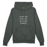 I Don't Try to Be Sexy, Sexy Tries to Be Me Oversize Hoodie Antrasit Ön
