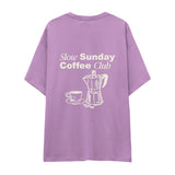 Slow Sunday Coffee Club Oversize Tişört