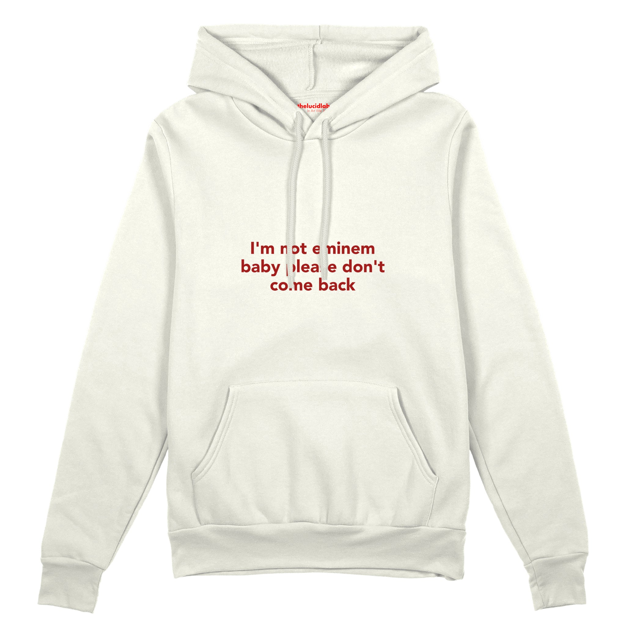 I'm Not Eminem Oversize Hoodie Beyaz Ön