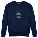 It's a Gemini Sweatshirt Lacivert Ön