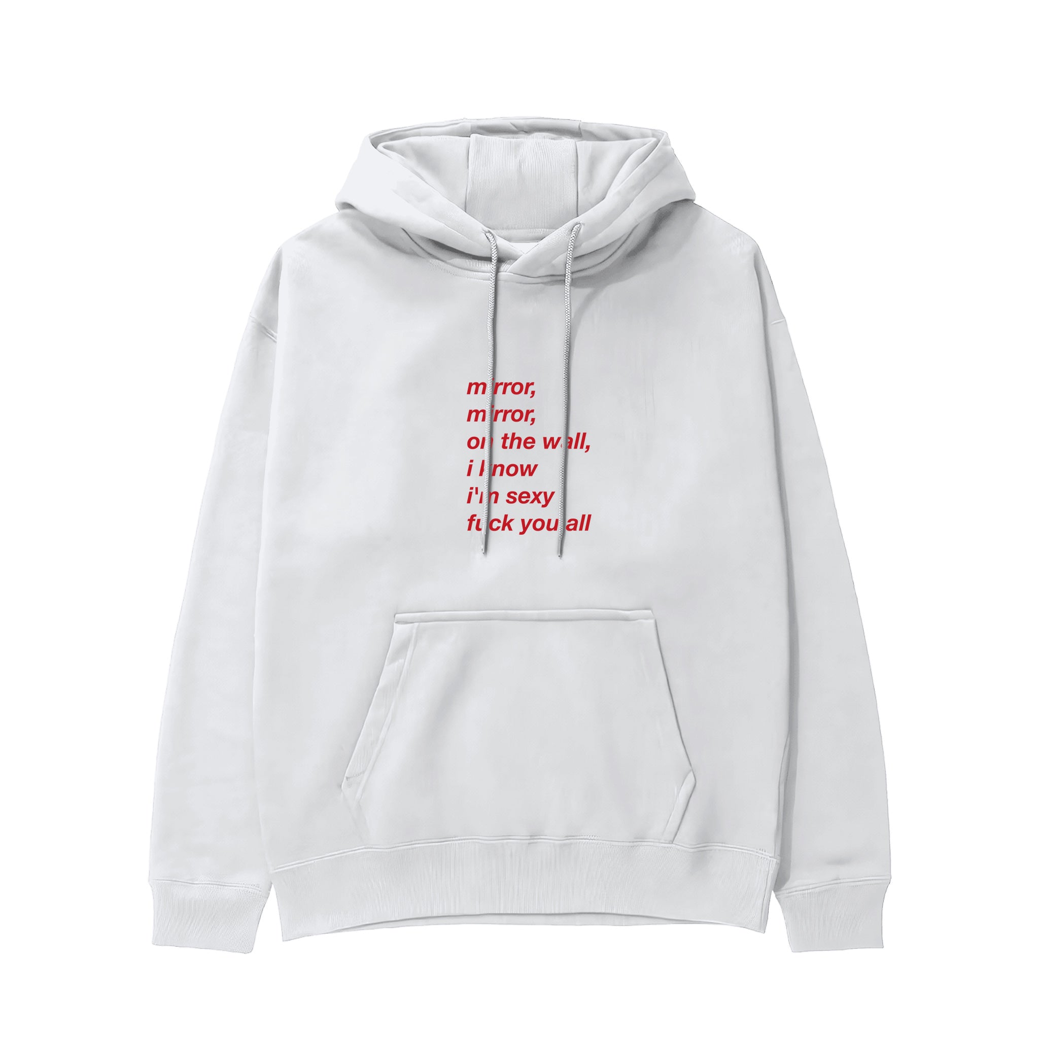 Mirror, Mirror Hoodie Beyaz Ön