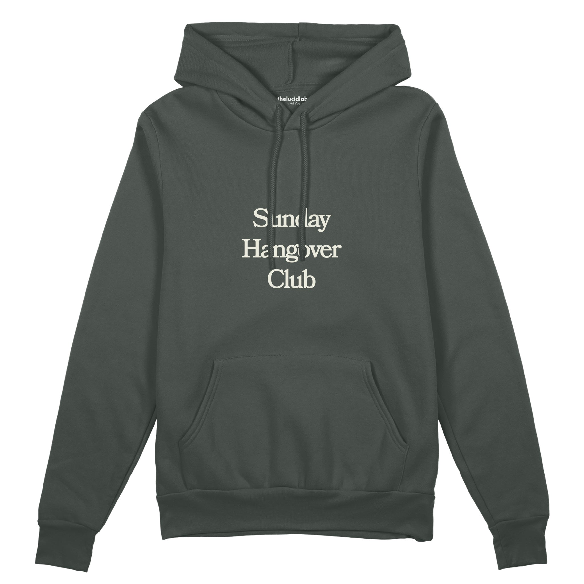 Sunday Hangover Club Oversize Hoodie Antrasit Ön