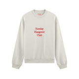 Sunday Hangover Club Oversize Sweatshirt Beyaz Ön